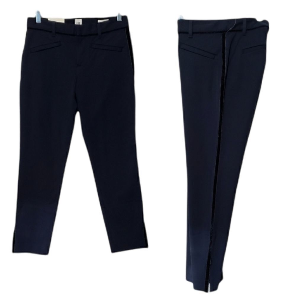GAP tuxedo stripe navy skinny pant